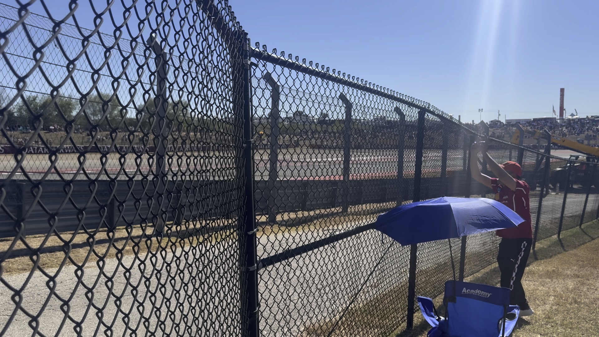 Chain link temporary fence panels on a construction site in Myrtle Beach